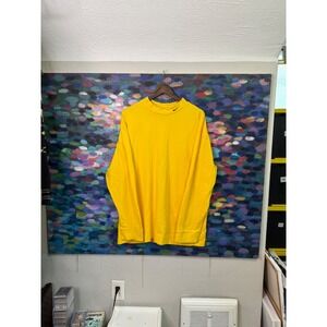 Vintage y2k Nike Yellow Mock Neck turtleneck T Shirt Men Size 2XL